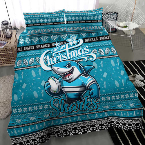 Sharks Rugby Xmas Bedding Set Australia NRL Mascot