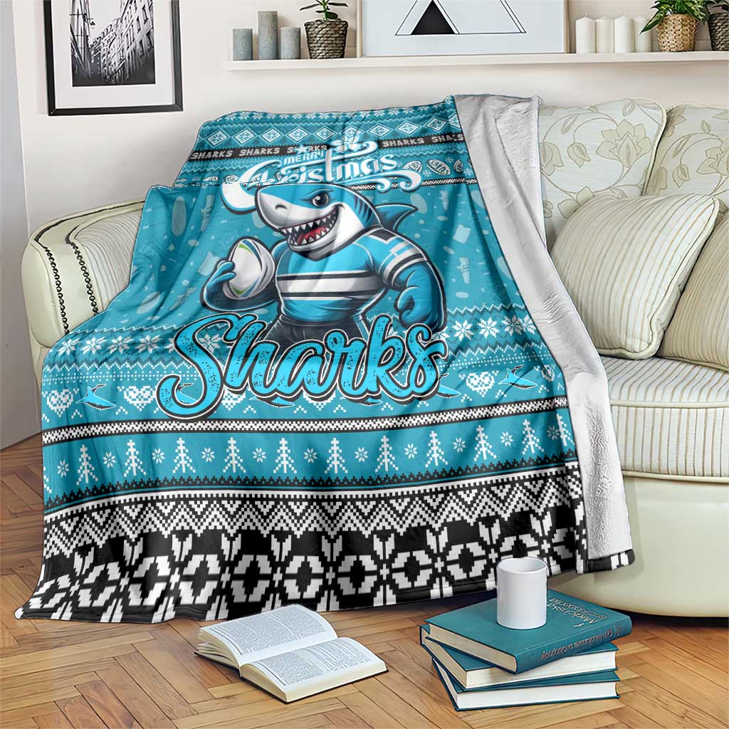 Sharks Rugby Xmas Blanket Australia NRL Mascot
