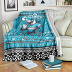 Sharks Rugby Xmas Blanket Australia NRL Mascot