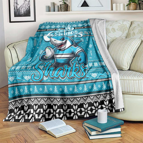 Sharks Rugby Xmas Blanket Australia NRL Mascot