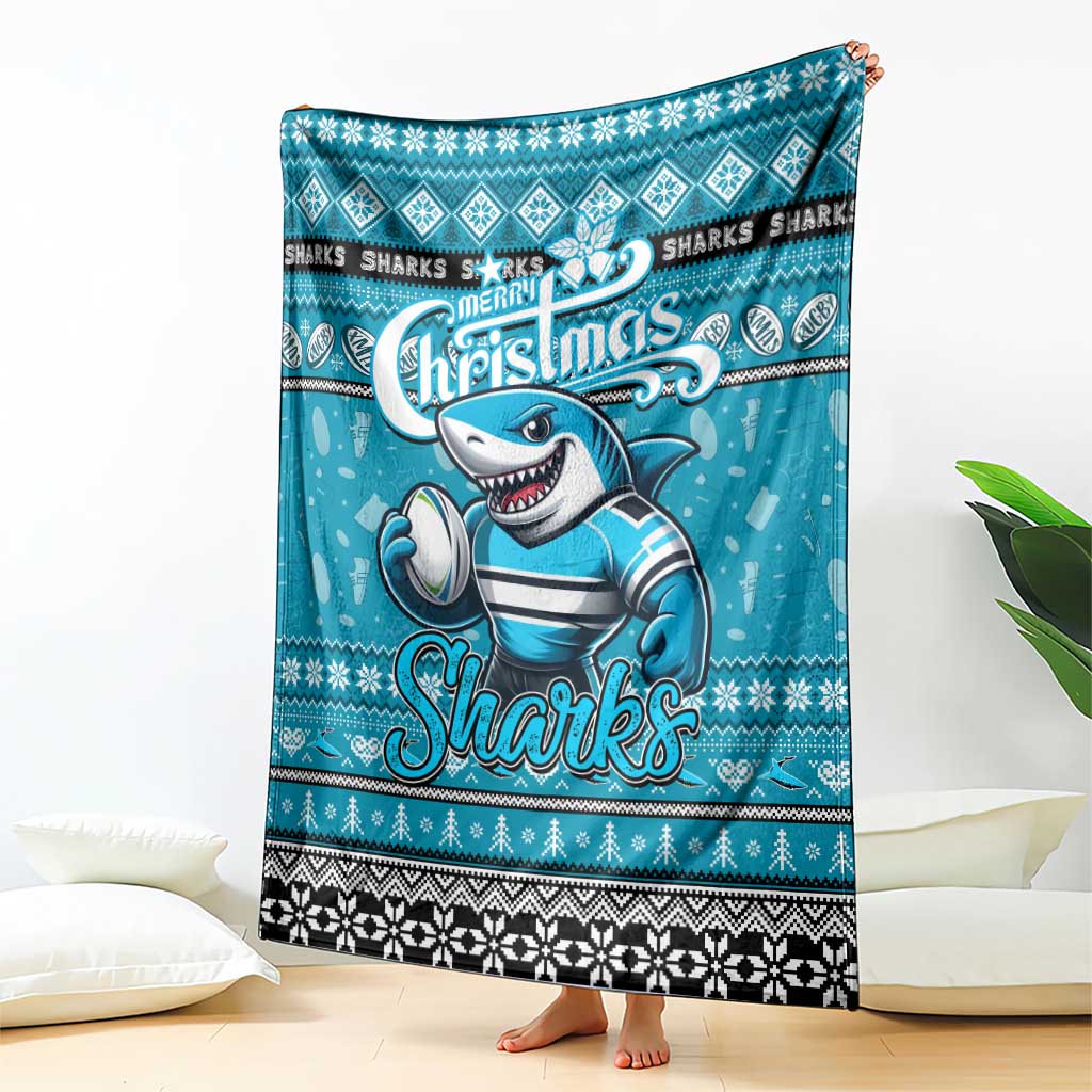 Sharks Rugby Xmas Blanket Australia NRL Mascot