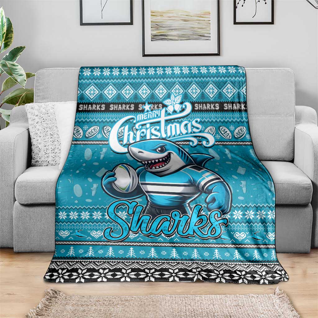 Sharks Rugby Xmas Blanket Australia NRL Mascot