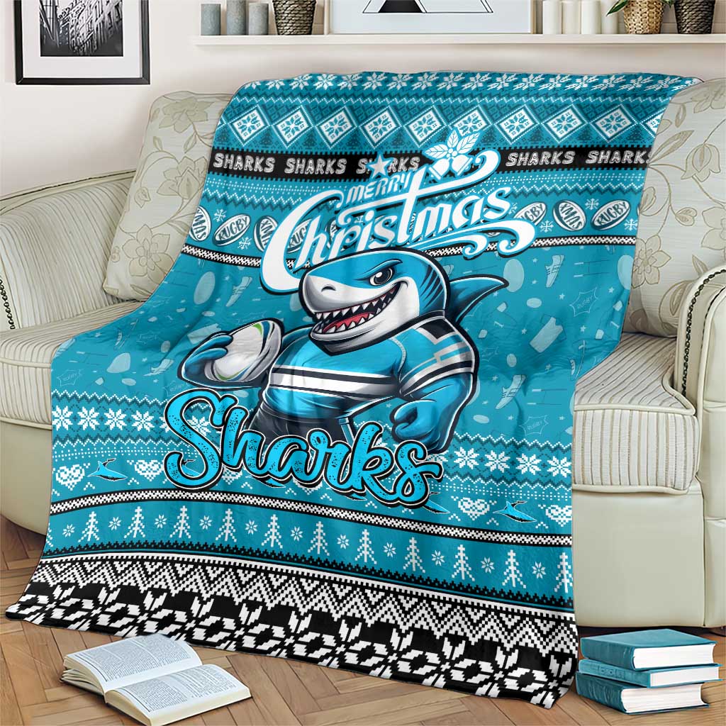 Sharks Rugby Xmas Blanket Australia NRL Mascot