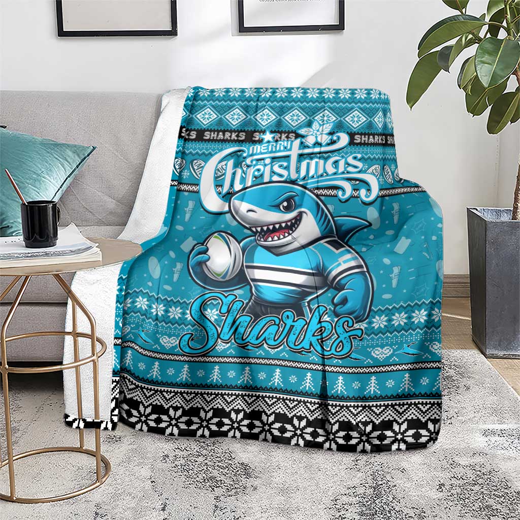 Sharks Rugby Xmas Blanket Australia NRL Mascot