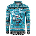Personalized Sharks Rugby Xmas Button Sweatshirt Australia NRL Mascot