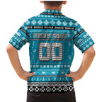 Personalized Sharks Rugby Xmas Family Matching Mermaid Dress and Hawaiian Shirt Australia NRL Mascot