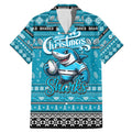 Personalized Sharks Rugby Xmas Family Matching Mermaid Dress and Hawaiian Shirt Australia NRL Mascot
