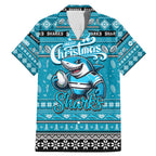 Personalized Sharks Rugby Xmas Family Matching Mermaid Dress and Hawaiian Shirt Australia NRL Mascot