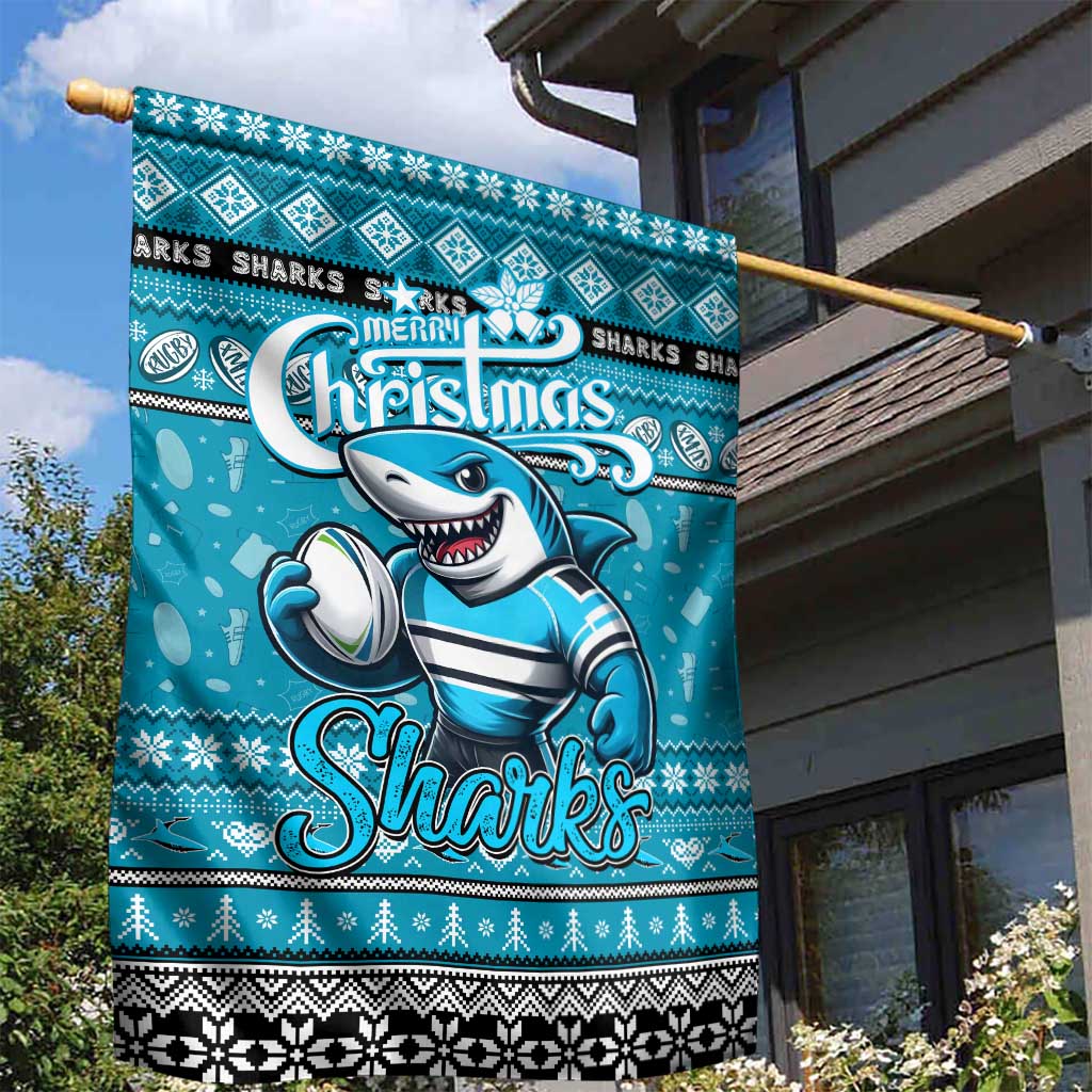 Sharks Rugby Xmas Garden Flag Australia NRL Mascot