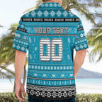 Personalized Sharks Rugby Xmas Hawaiian Shirt Australia NRL Mascot