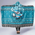 Sharks Rugby Xmas Hooded Blanket Australia NRL Mascot
