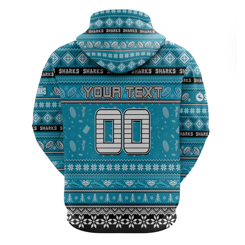 Personalized Sharks Rugby Xmas Hoodie Australia NRL Mascot