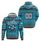 Personalized Sharks Rugby Xmas Hoodie Australia NRL Mascot
