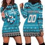 Personalized Sharks Rugby Xmas Hoodie Dress Australia NRL Mascot