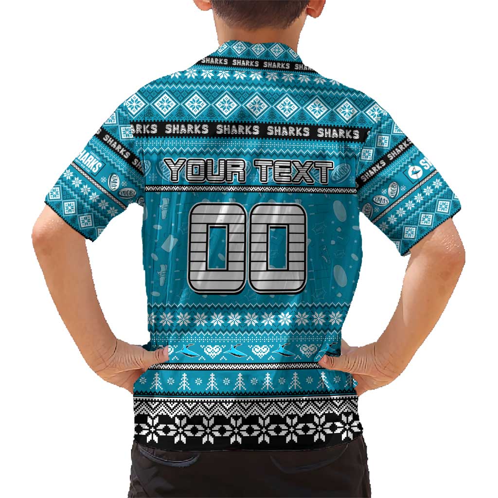 Personalized Sharks Rugby Xmas Kid Hawaiian Shirt Australia NRL Mascot