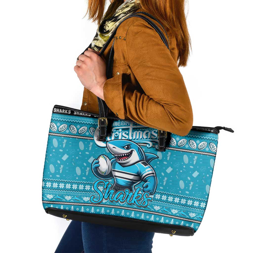 Sharks Rugby Xmas Leather Tote Bag Australia NRL Mascot