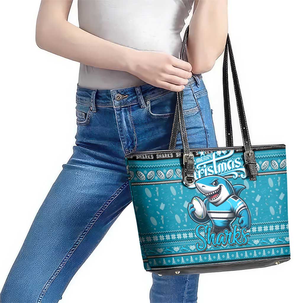Sharks Rugby Xmas Leather Tote Bag Australia NRL Mascot