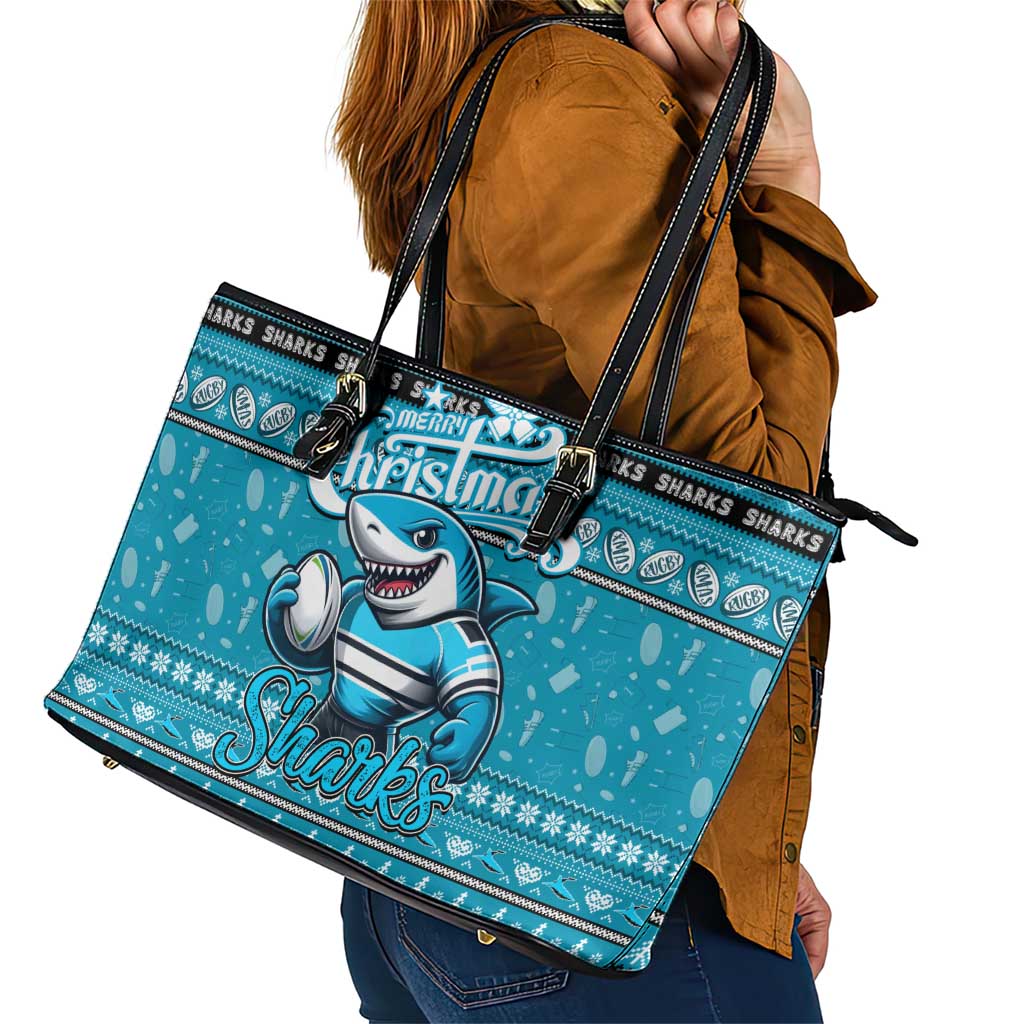 Sharks Rugby Xmas Leather Tote Bag Australia NRL Mascot