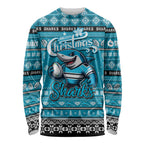 Personalized Sharks Rugby Xmas Long Sleeve Shirt Australia NRL Mascot