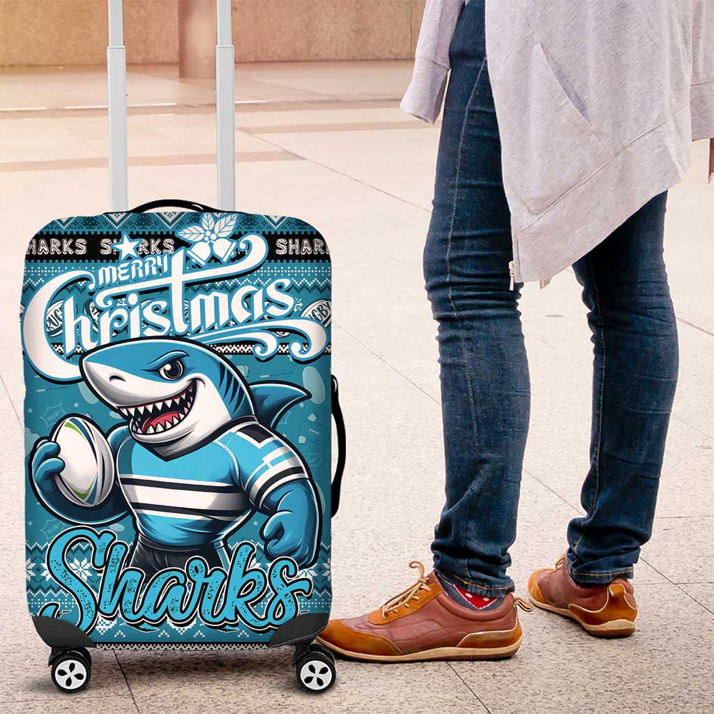 Sharks Rugby Xmas Luggage Cover Australia NRL Mascot