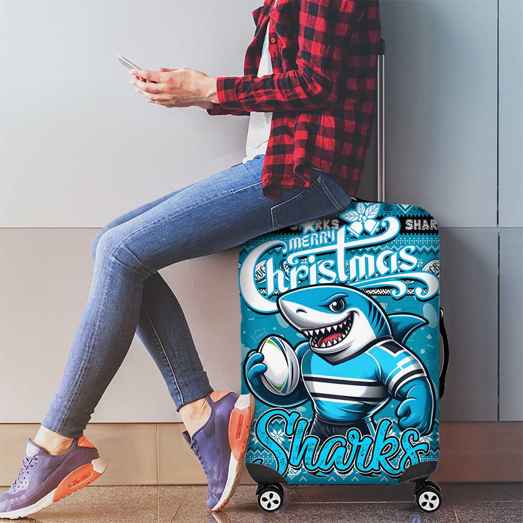 Sharks Rugby Xmas Luggage Cover Australia NRL Mascot