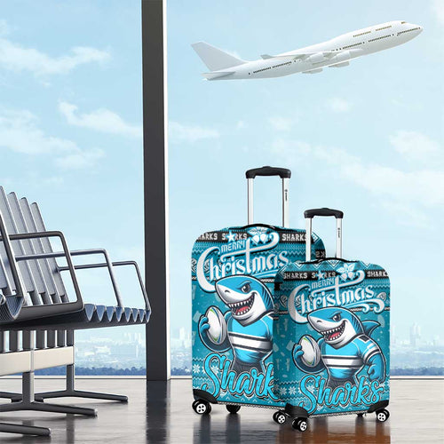 Sharks Rugby Xmas Luggage Cover Australia NRL Mascot