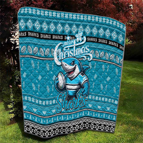 Sharks Rugby Xmas Quilt Australia NRL Mascot