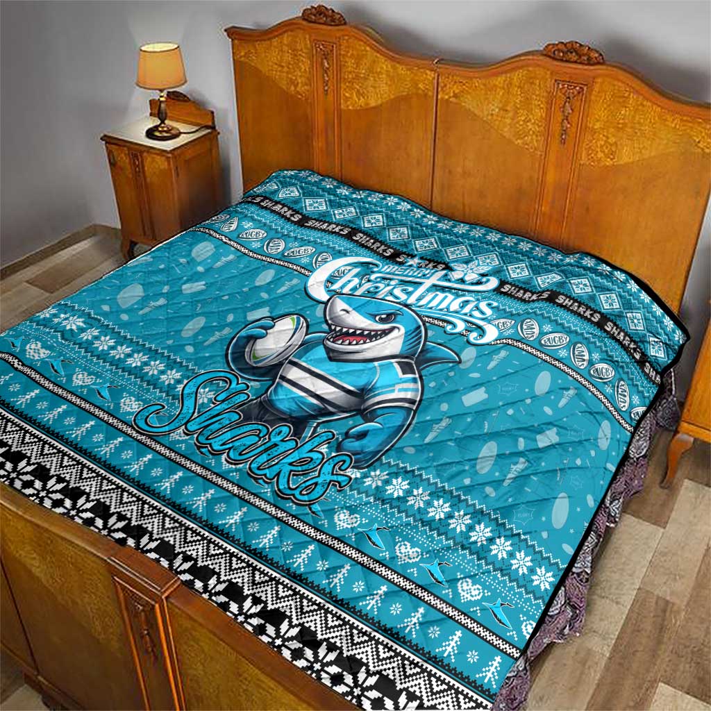 Sharks Rugby Xmas Quilt Australia NRL Mascot