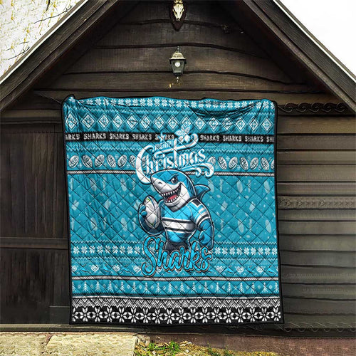 Sharks Rugby Xmas Quilt Australia NRL Mascot