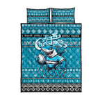 Sharks Rugby Xmas Quilt Bed Set Australia NRL Mascot