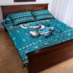 Sharks Rugby Xmas Quilt Bed Set Australia NRL Mascot