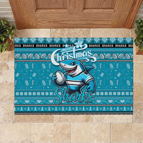 Sharks Rugby Xmas Rubber Doormat Australia NRL Mascot