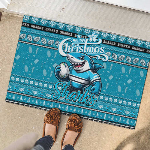 Sharks Rugby Xmas Rubber Doormat Australia NRL Mascot