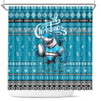 Sharks Rugby Xmas Shower Curtain Australia NRL Mascot