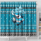 Sharks Rugby Xmas Shower Curtain Australia NRL Mascot