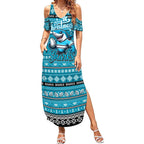 Personalized Sharks Rugby Xmas Summer Maxi Dress Australia NRL Mascot