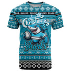 Personalized Sharks Rugby Xmas T Shirt Australia NRL Mascot