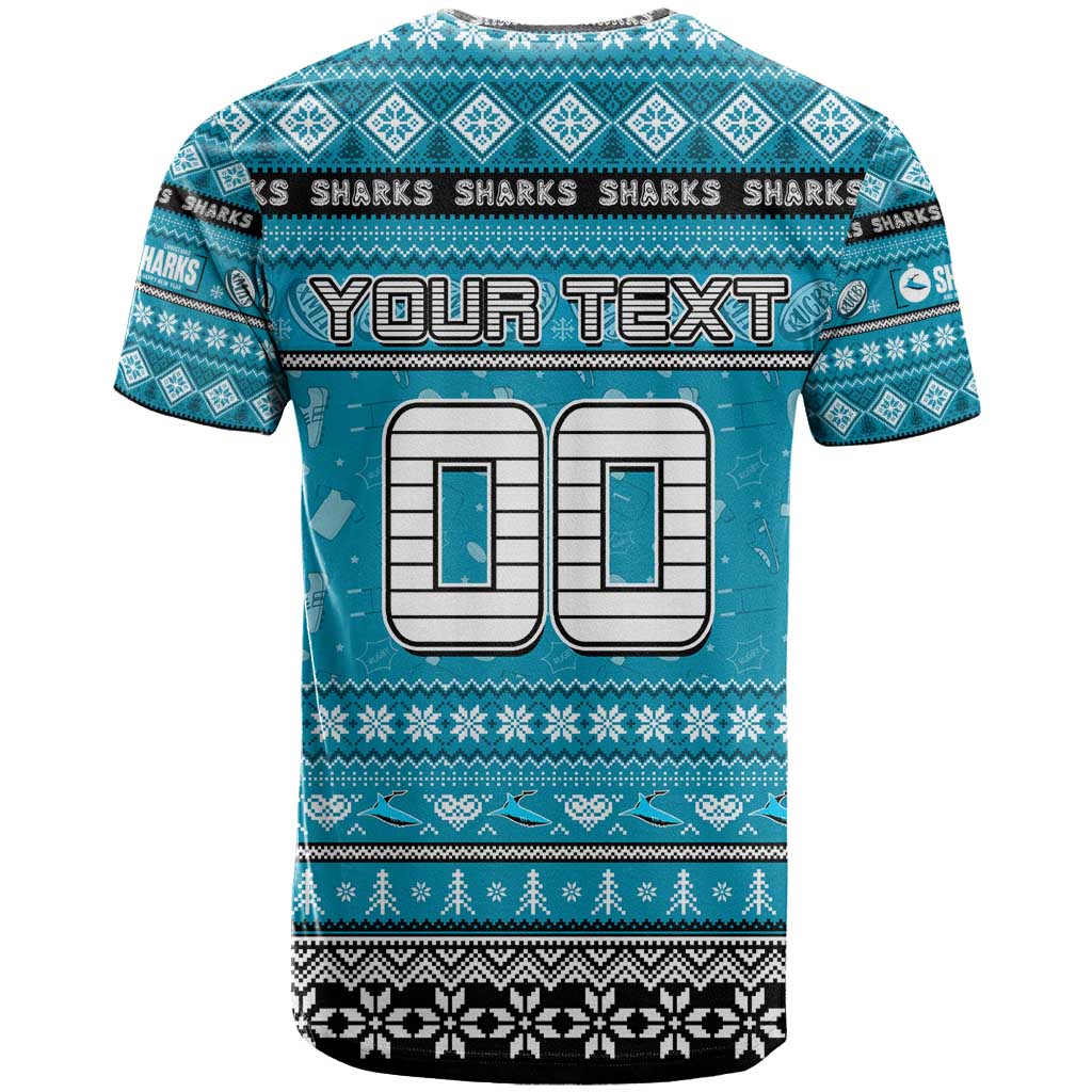 Personalized Sharks Rugby Xmas T Shirt Australia NRL Mascot