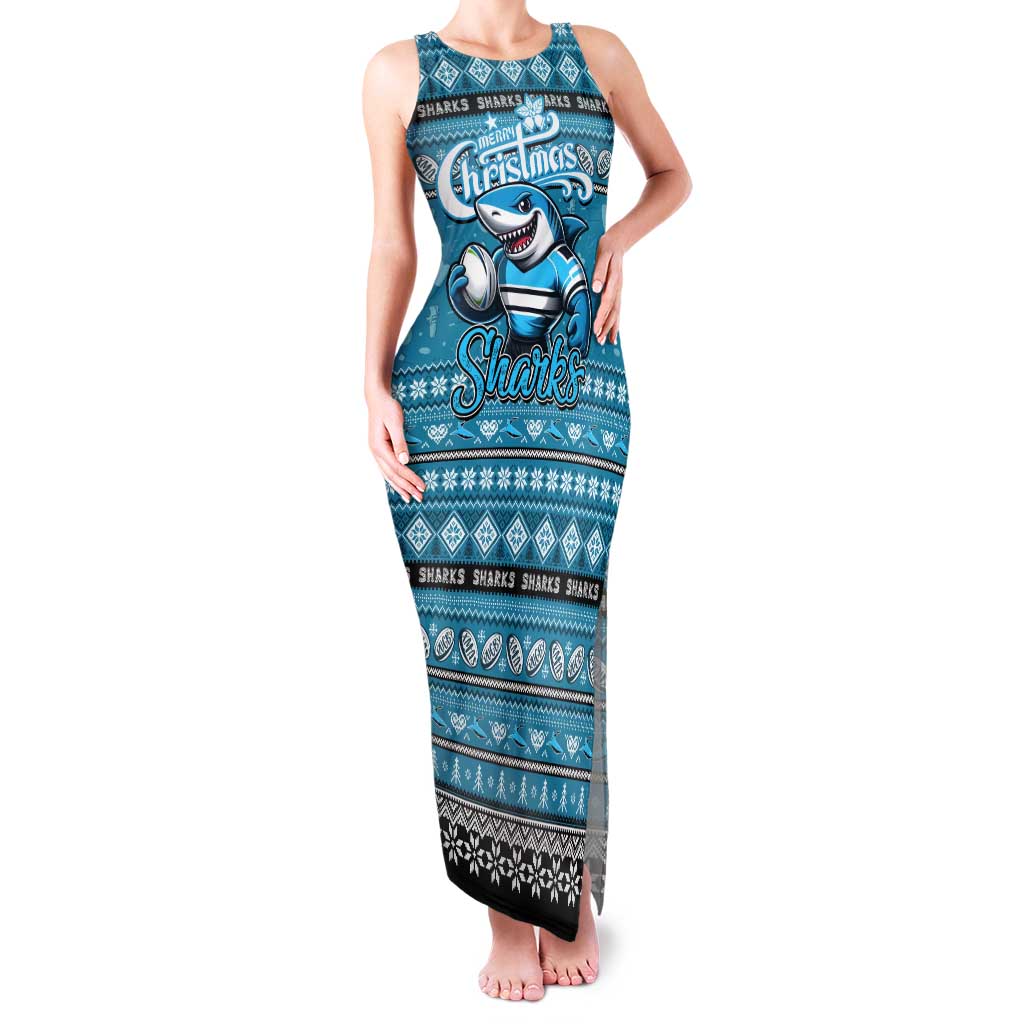 Personalized Sharks Rugby Xmas Tank Maxi Dress Australia NRL Mascot