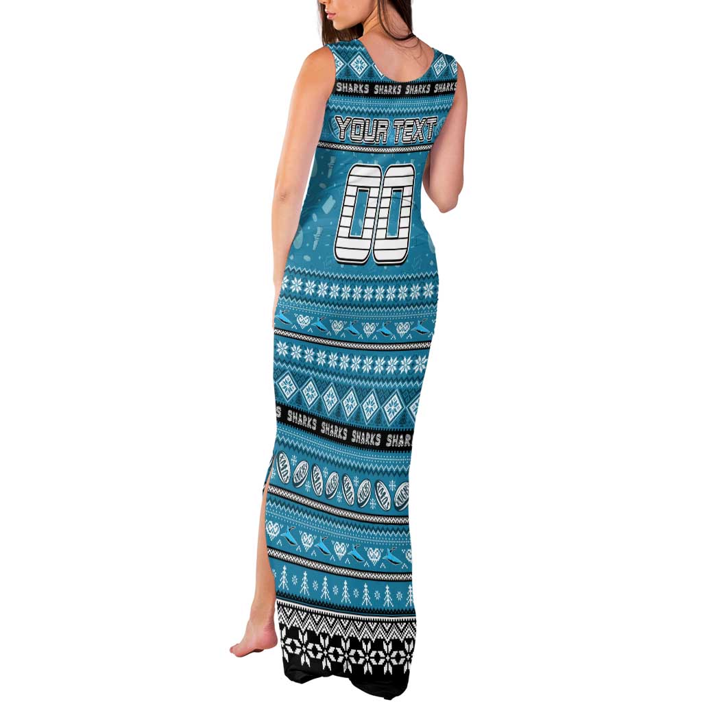Personalized Sharks Rugby Xmas Tank Maxi Dress Australia NRL Mascot