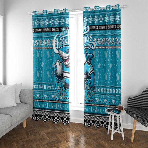 Sharks Rugby Xmas Window Curtain Australia NRL Mascot