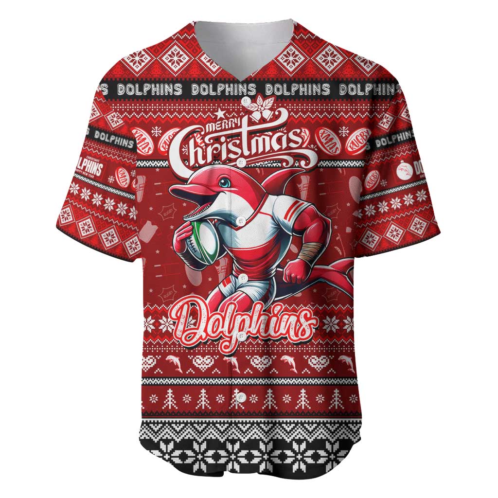 Personalized Dolphins Rugby Xmas Baseball Jersey Australia NRL Mascot