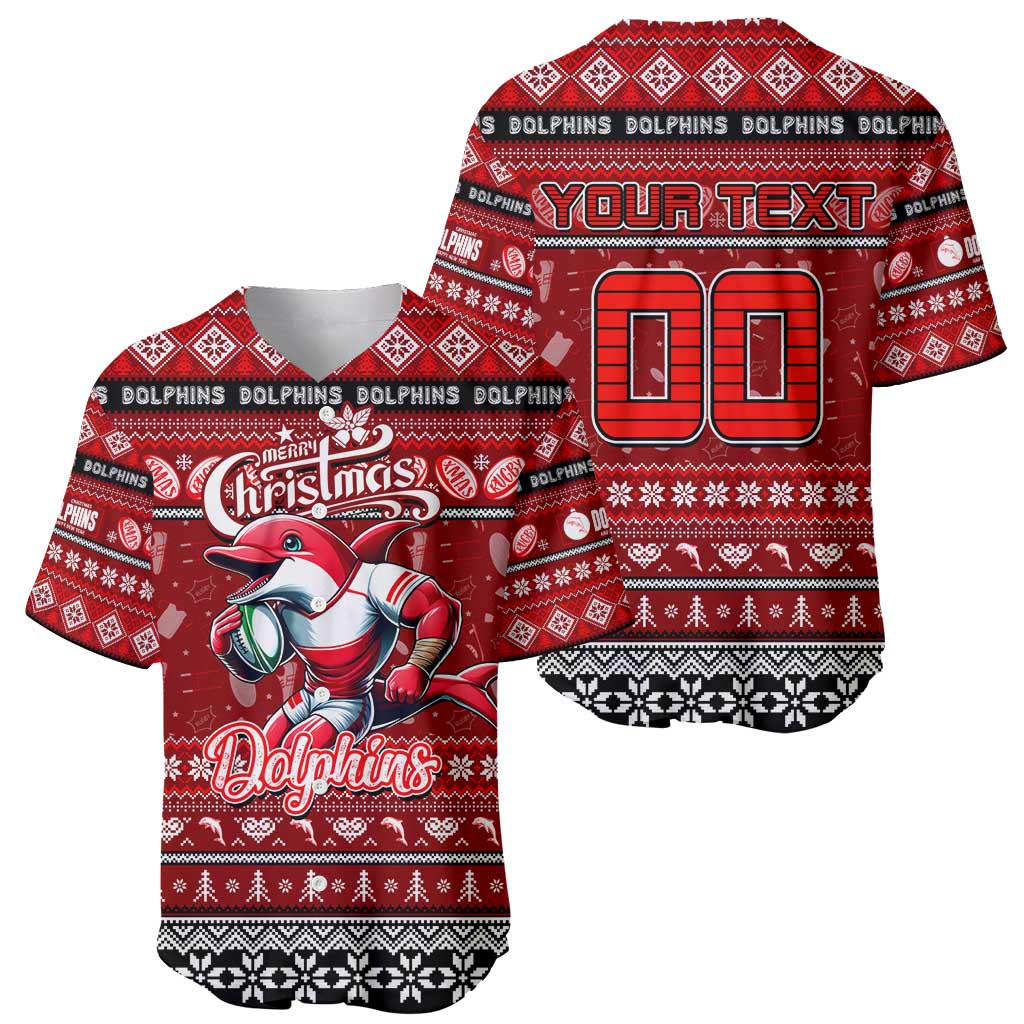 Personalized Dolphins Rugby Xmas Baseball Jersey Australia NRL Mascot