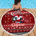 Dolphins Rugby Xmas Beach Blanket Australia NRL Mascot