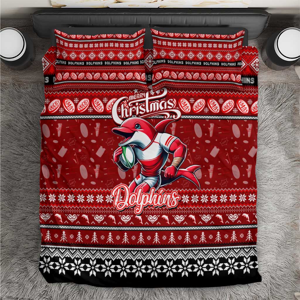 Dolphins Rugby Xmas Bedding Set Australia NRL Mascot