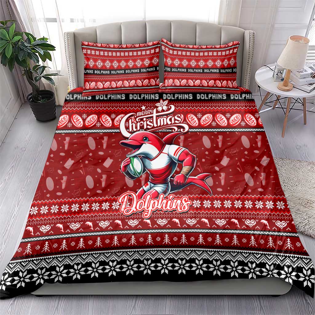 Dolphins Rugby Xmas Bedding Set Australia NRL Mascot