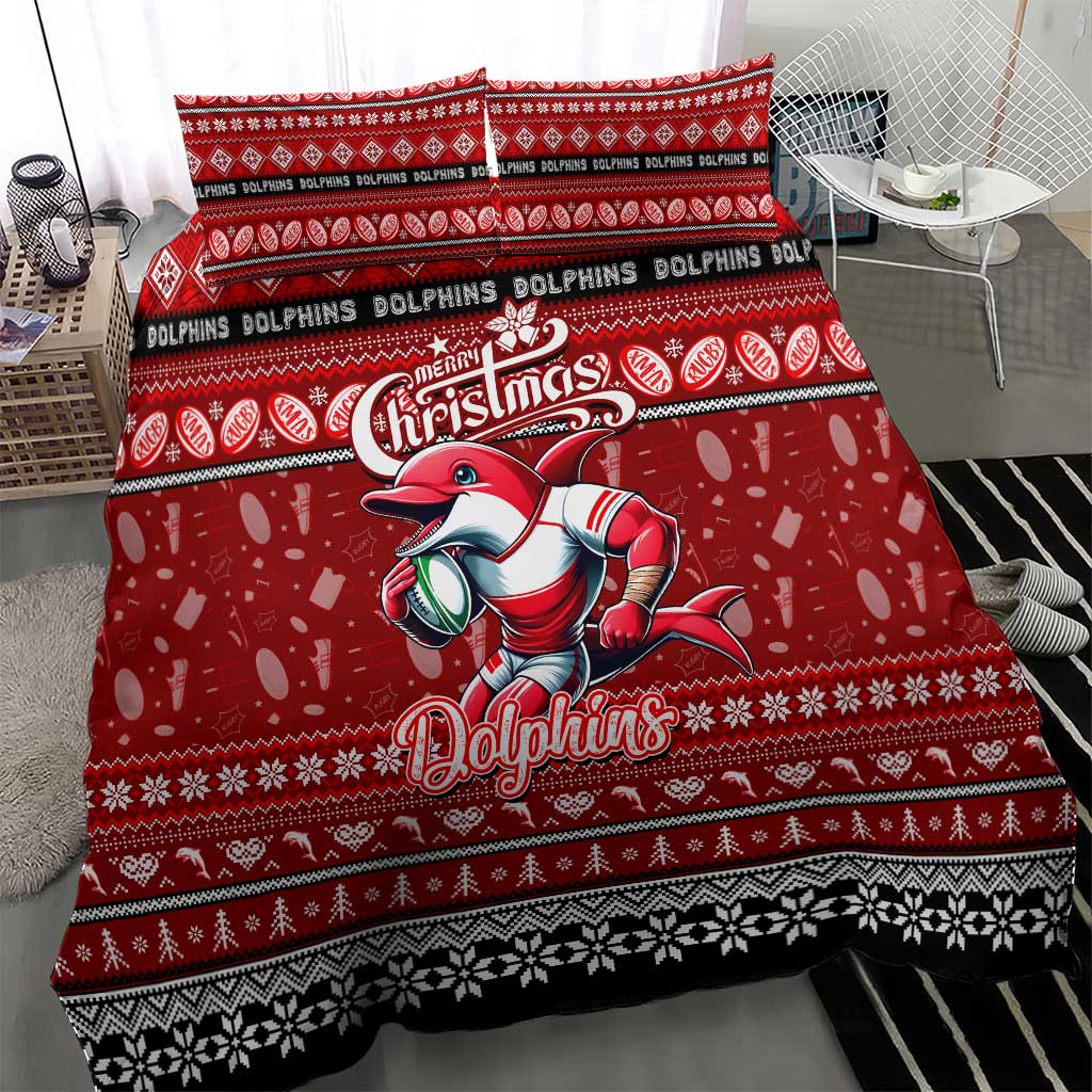 Dolphins Rugby Xmas Bedding Set Australia NRL Mascot