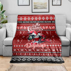 Dolphins Rugby Xmas Blanket Australia NRL Mascot