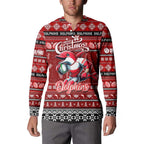 Personalized Dolphins Rugby Xmas Button Sweatshirt Australia NRL Mascot