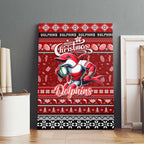 Dolphins Rugby Xmas Canvas Wall Art Australia NRL Mascot